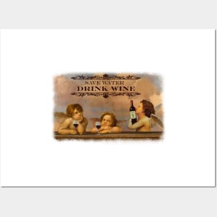 Cherubs Funny Wine - Renaissance Posters and Art